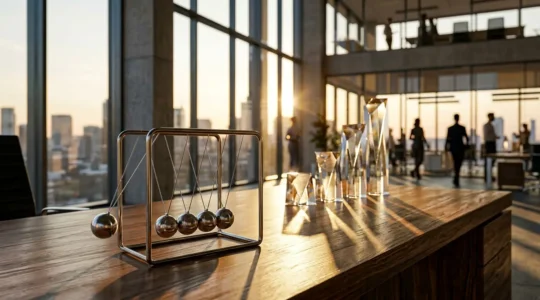 Vue symbolique de l'économie française montrant la relation entre croissance et emploi