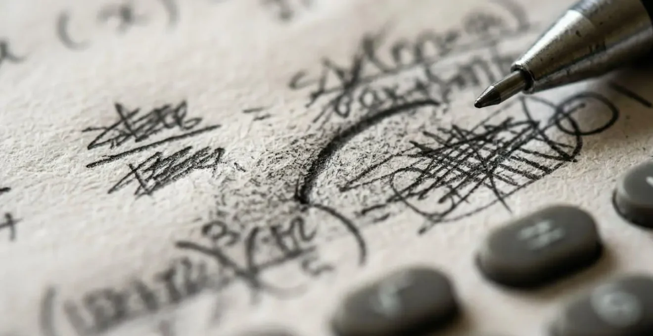 Vue macro sur tableur avec formules mathématiques et graphiques de courbes de prix