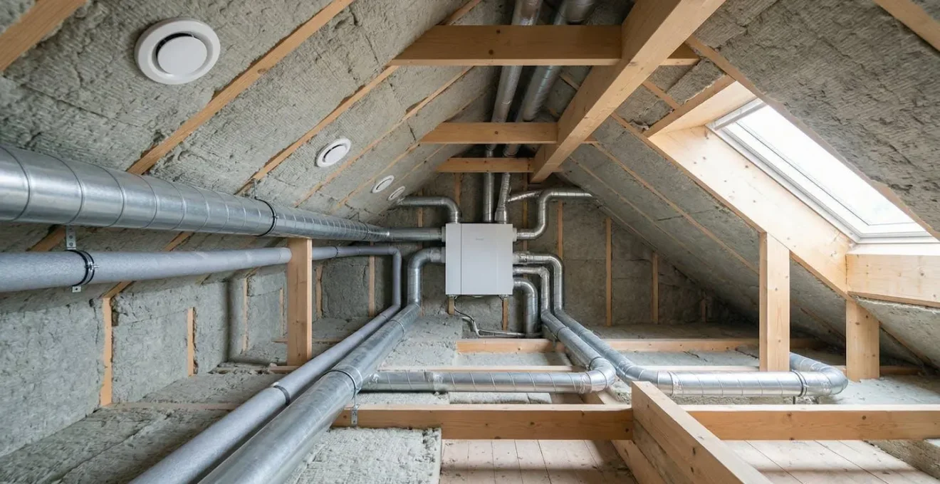 Installation d'un système de ventilation mécanique contrôlée dans une maison isolée